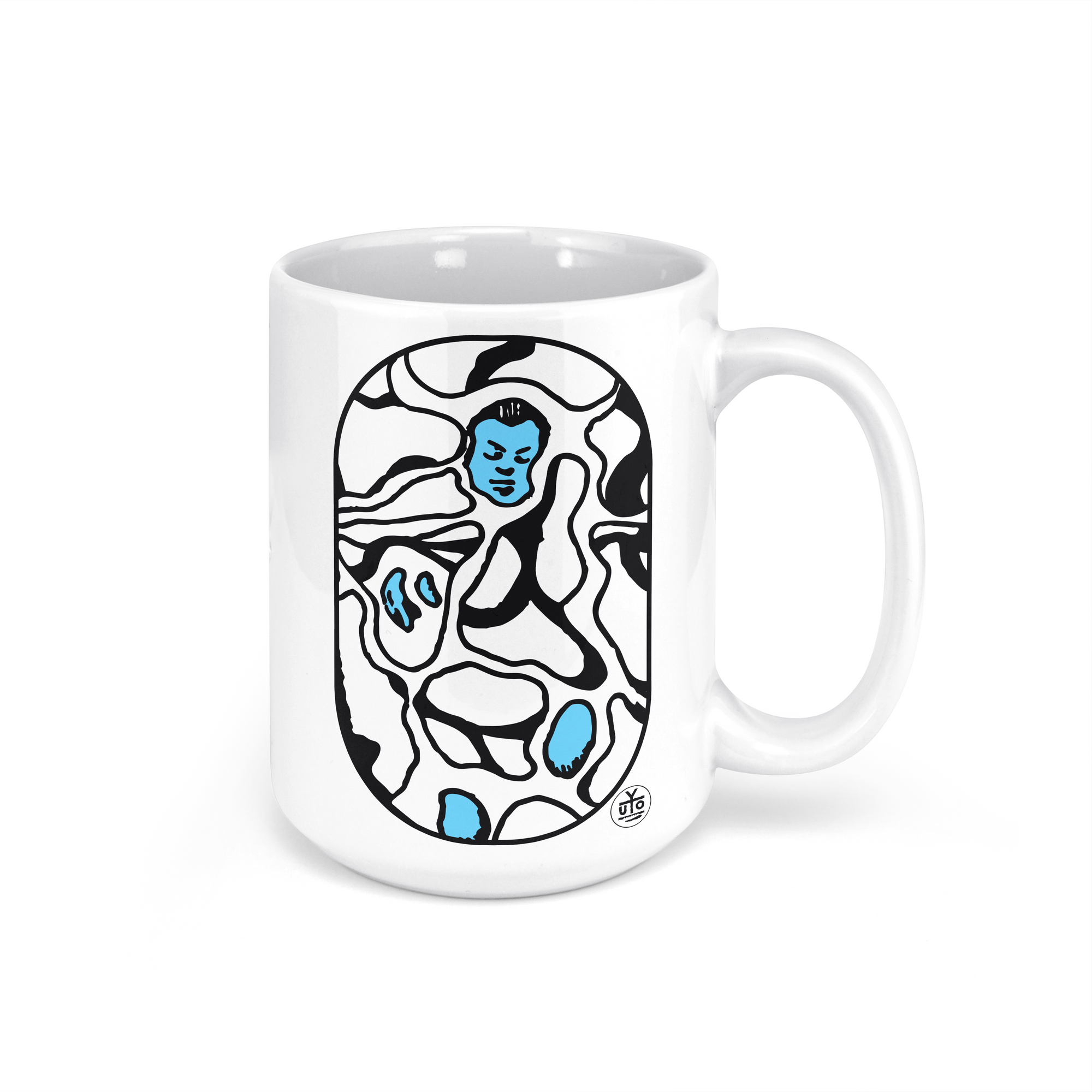 "Rivulets" (Blue) - 15oz Coffee Mug