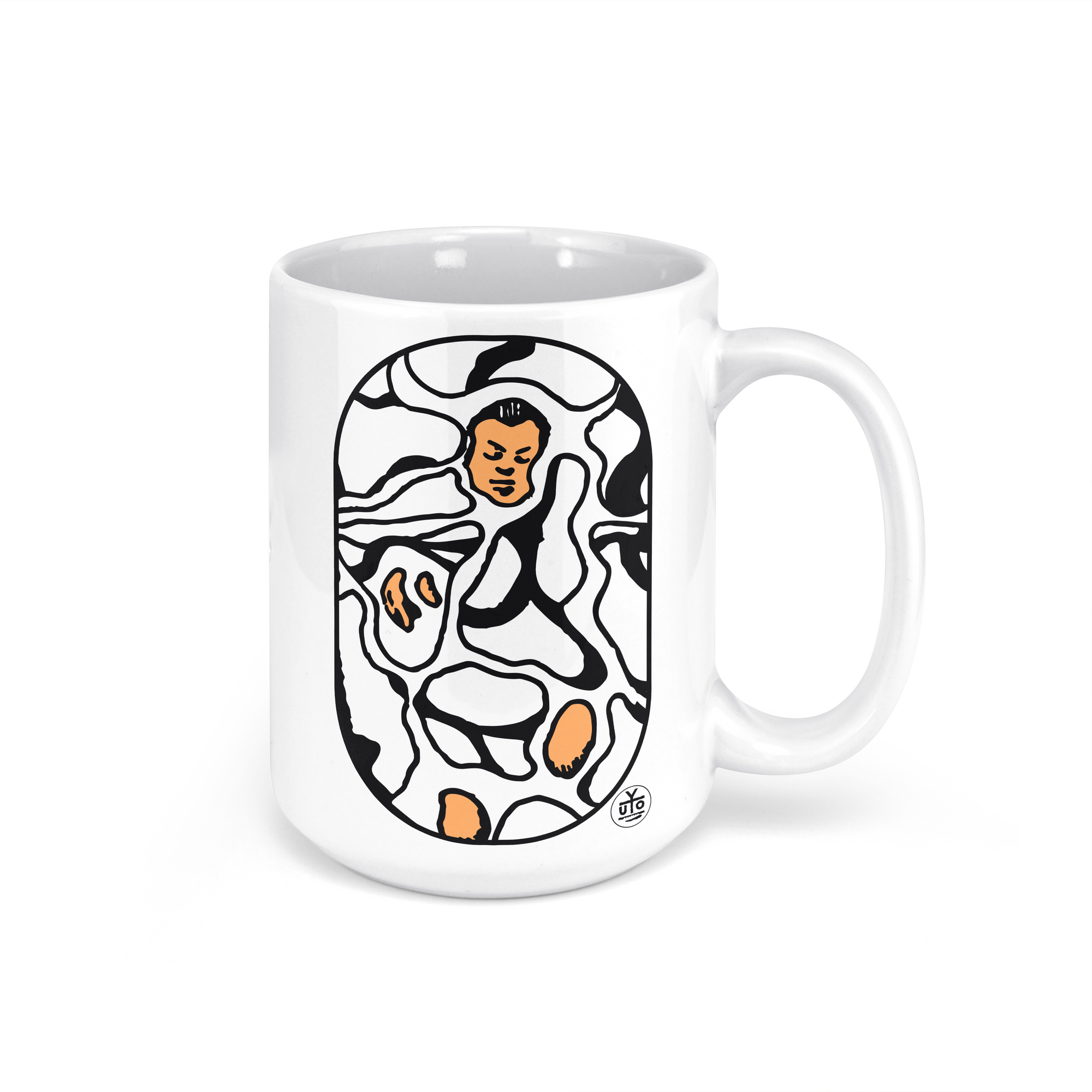 "Rivulets" (Orange) - 15oz Coffee Mug