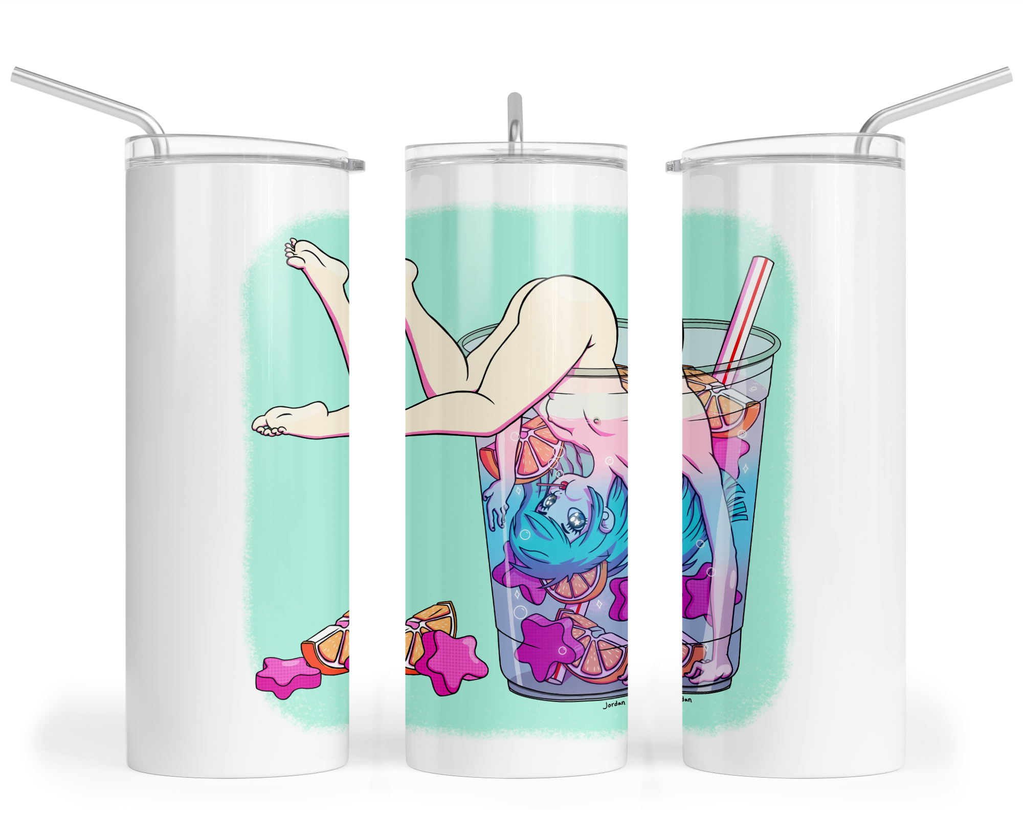 "Skinny Sipping" - Stainless Steel Tumbler
