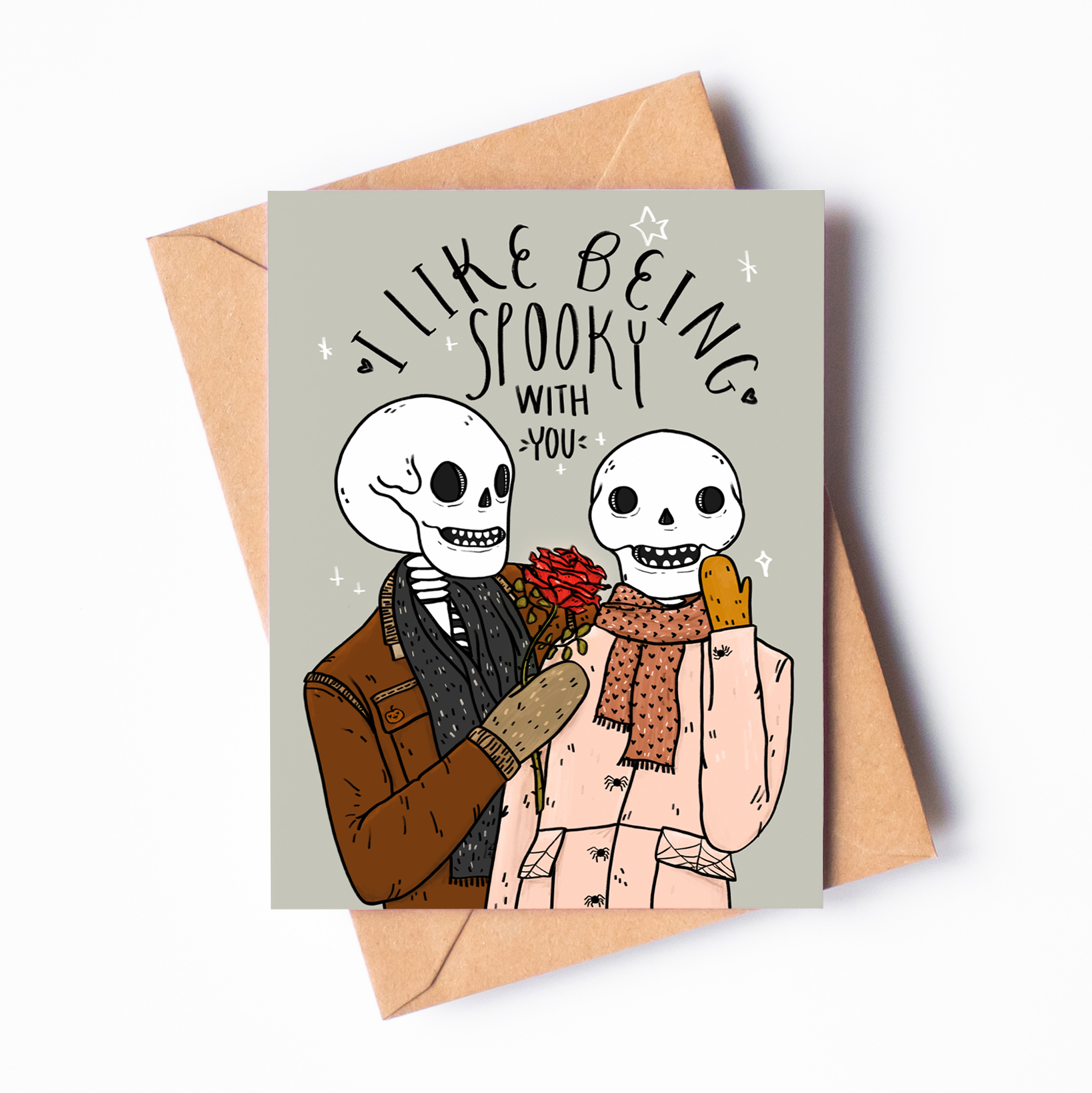 "I Like Being Spooky With You" - A2 Greeting Card