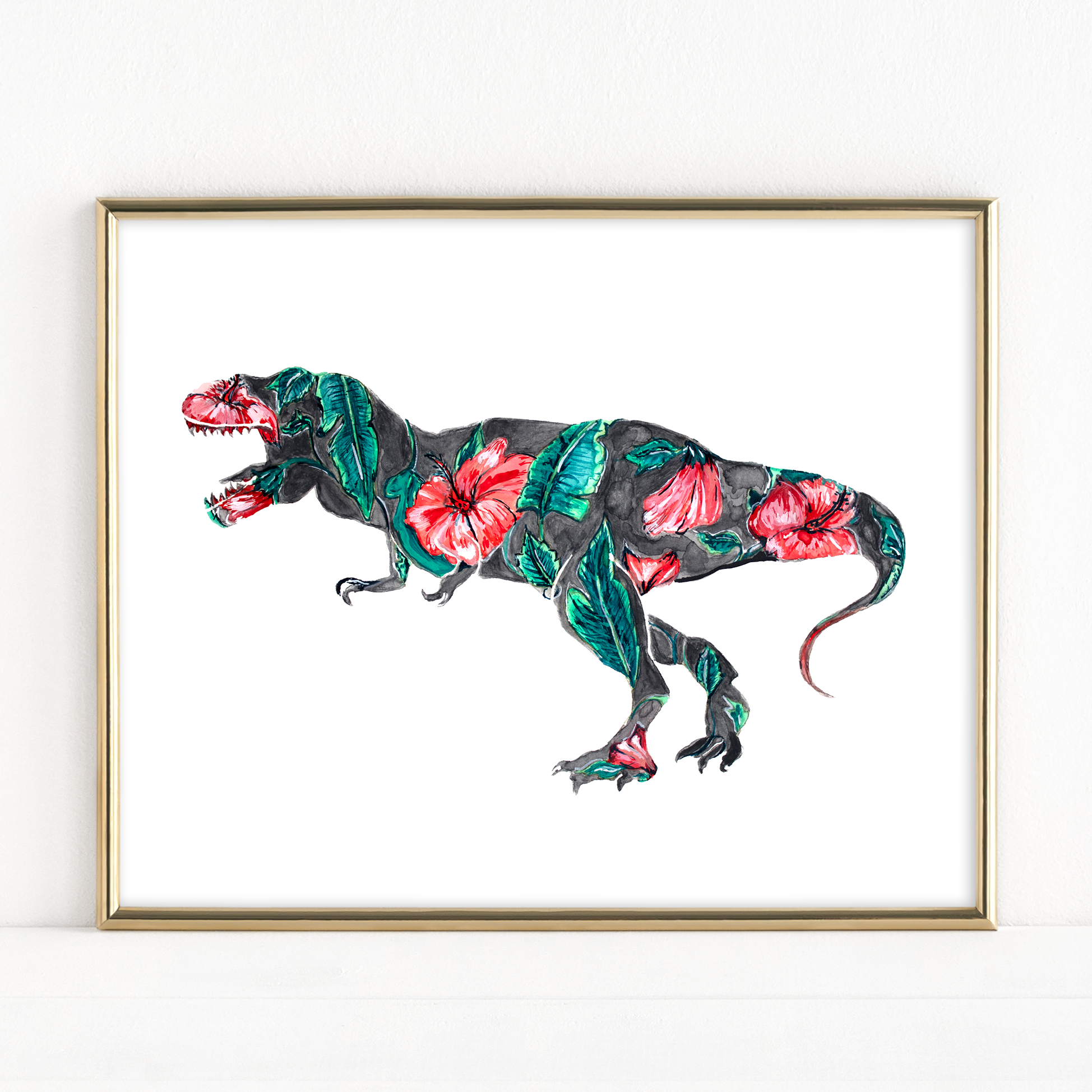 "SYRIACUSaurus Rex" (Flora & Fossil) - Fine Art Print