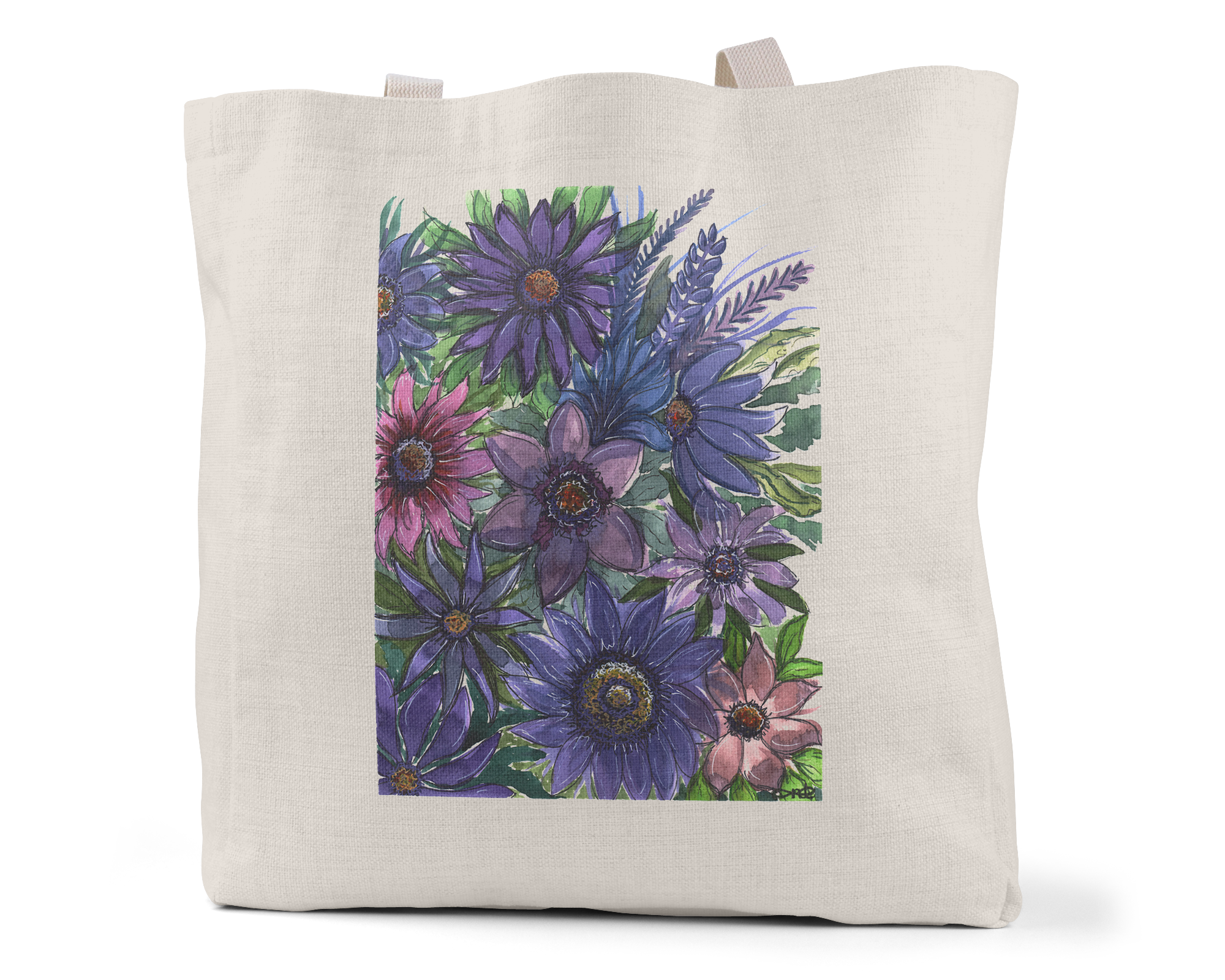 "Violet Bouquet" - Tote Bag (Multiple styles available!)