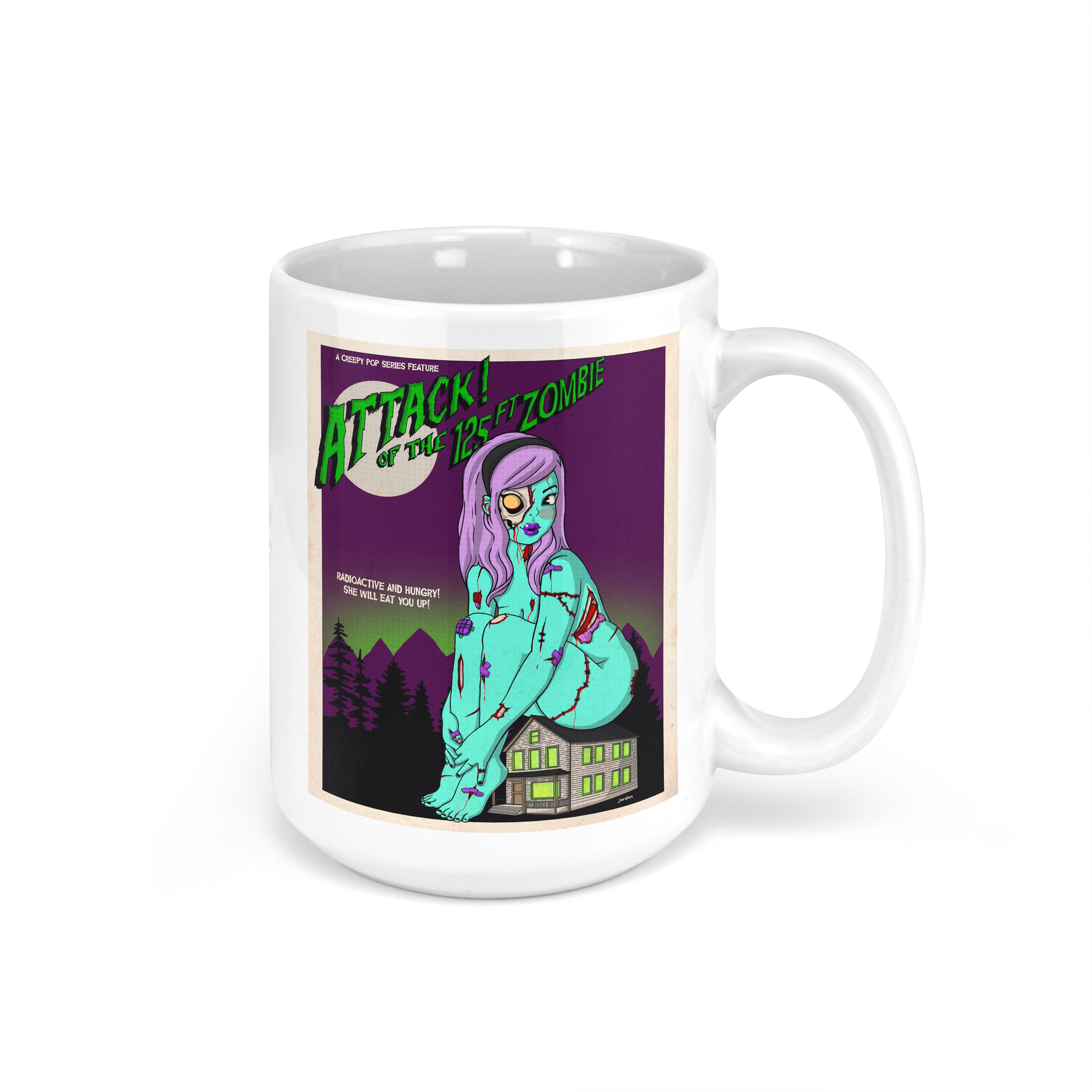 "Attack! Of the 125ft Zombie" - 15oz Coffee Mug