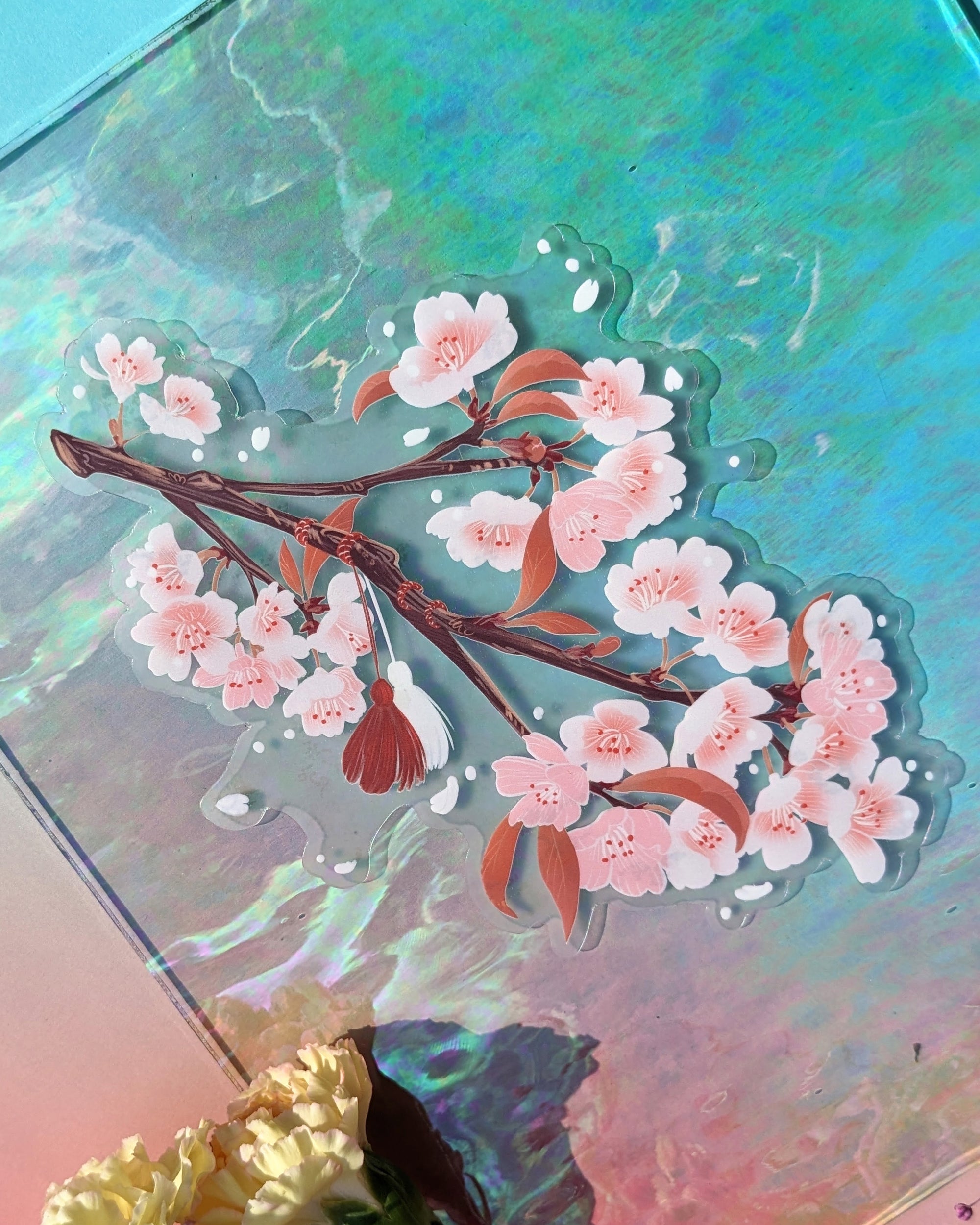 "Sakura Sky" - Clear Sticker